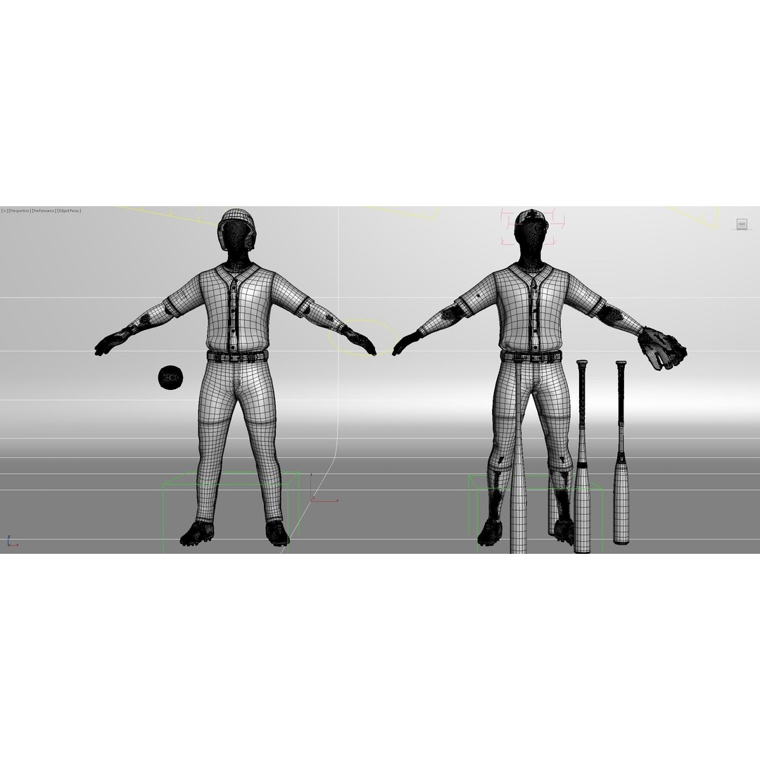 Baseball Player Outfit 3D Model – Realistic Uniform, FBX, OBJ - View 14