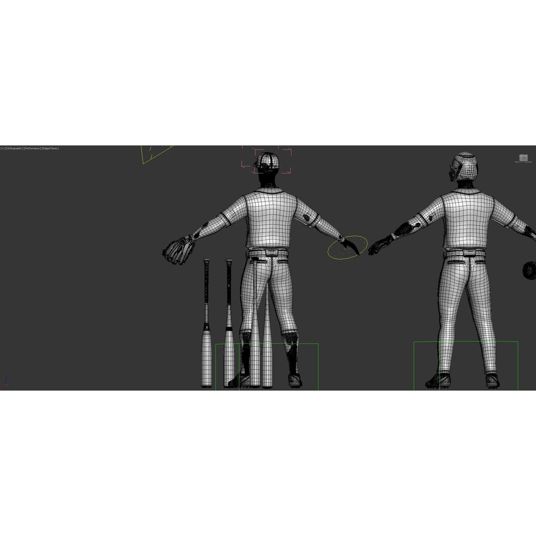 Baseball Player Outfit 3D Model – Realistic Uniform, FBX, OBJ - View 20
