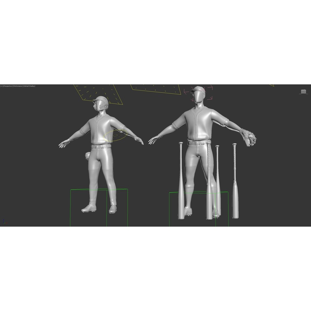 Baseball Player Outfit 3D Model – Realistic Uniform, FBX, OBJ - View 21