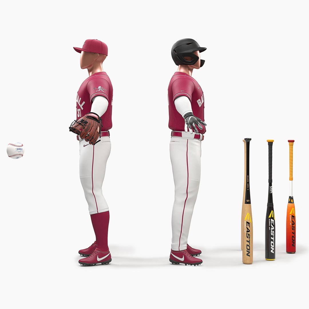 Baseball Player Outfit 3D Model – Realistic Uniform, FBX, OBJ - View 5