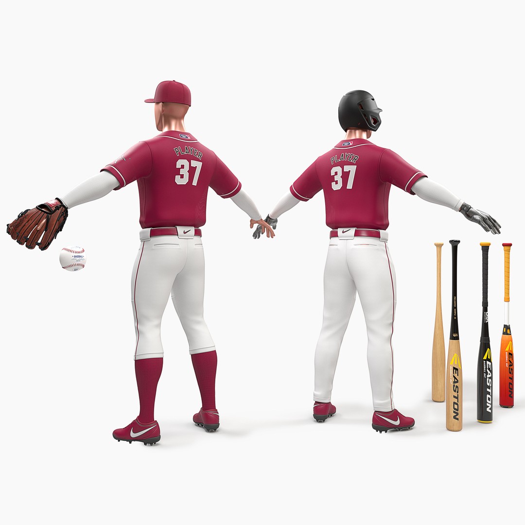 Baseball Player Outfit 3D Model – Realistic Uniform, FBX, OBJ - View 7