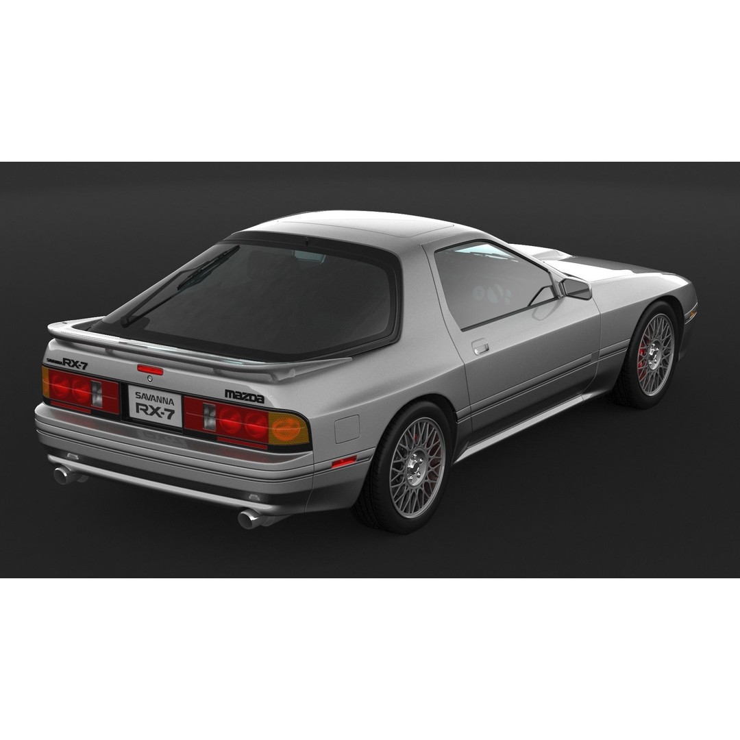 Mazda RX-7 FC3S S5 3D Model – High Poly Game Asset, FBX, OBJ - View 10