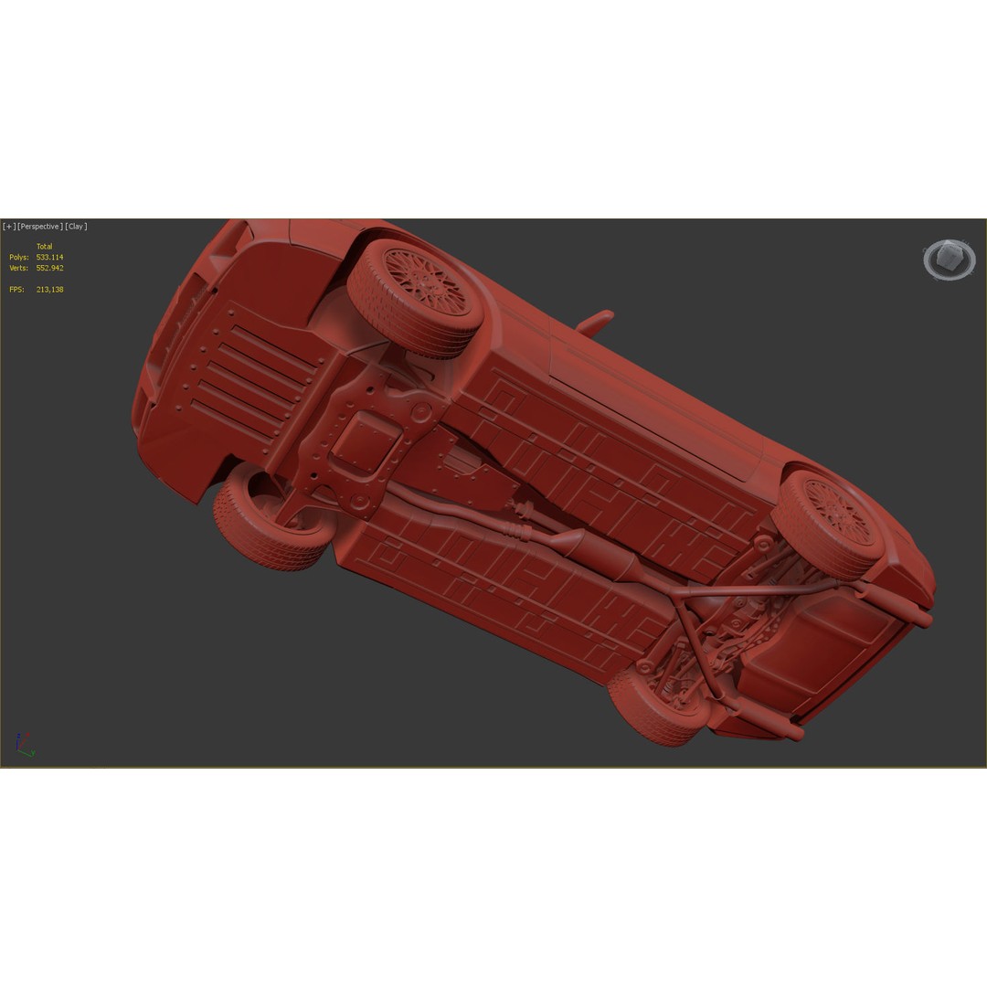 Mazda RX-7 FC3S S5 3D Model – High Poly Game Asset, FBX, OBJ - View 17