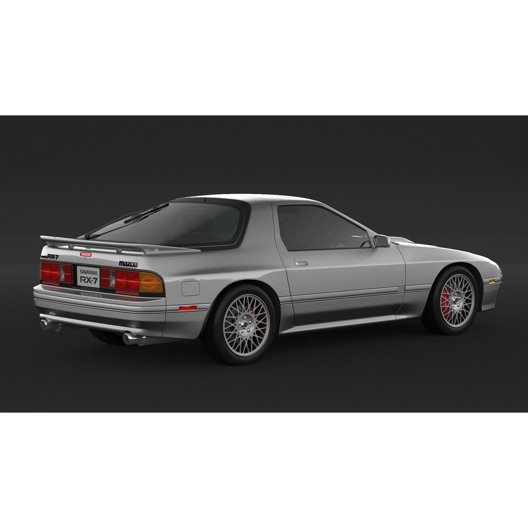 Mazda RX-7 FC3S S5 3D Model – High Poly Game Asset, FBX, OBJ - View 4