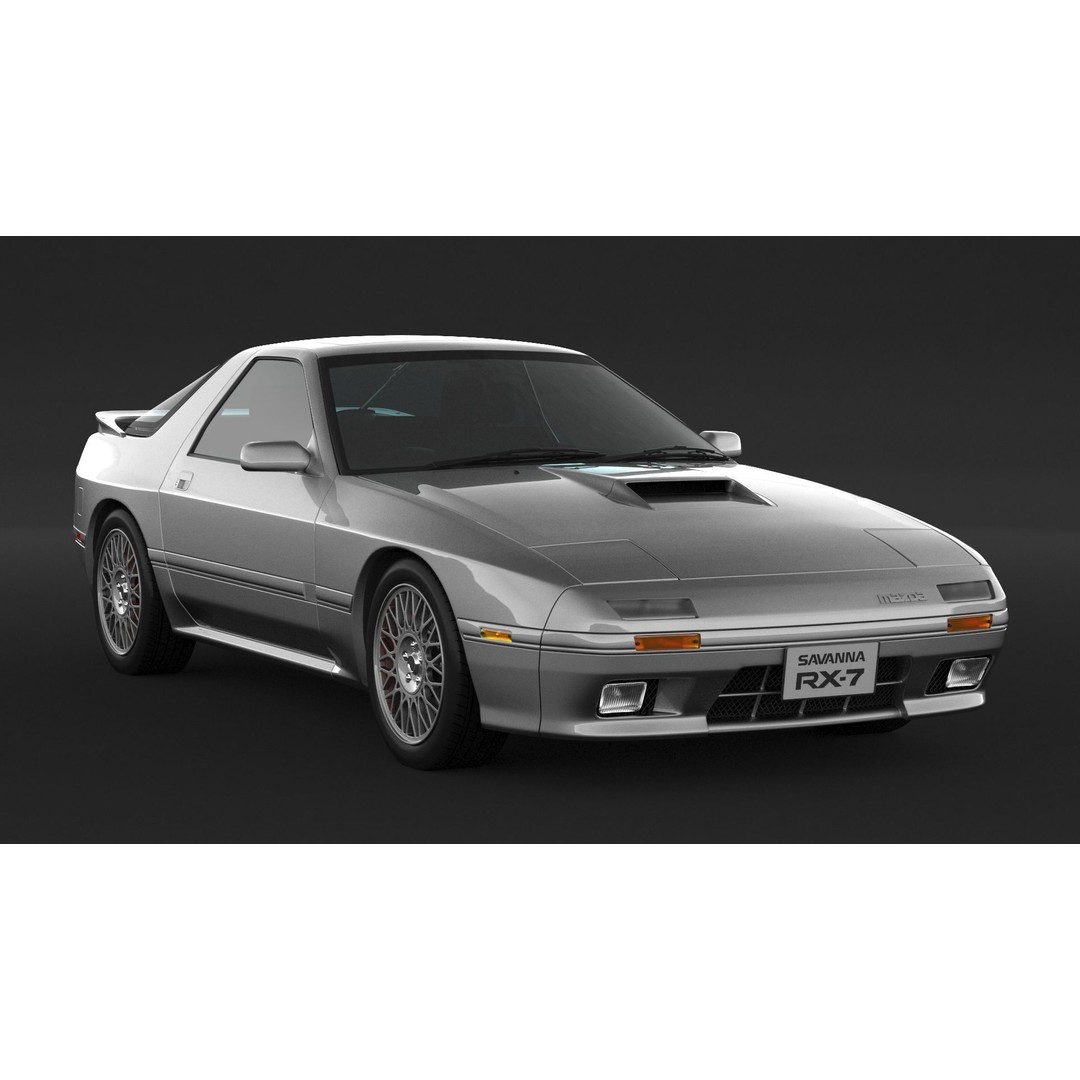 Mazda RX-7 FC3S S5 3D Model – High Poly Game Asset, FBX, OBJ - View 5