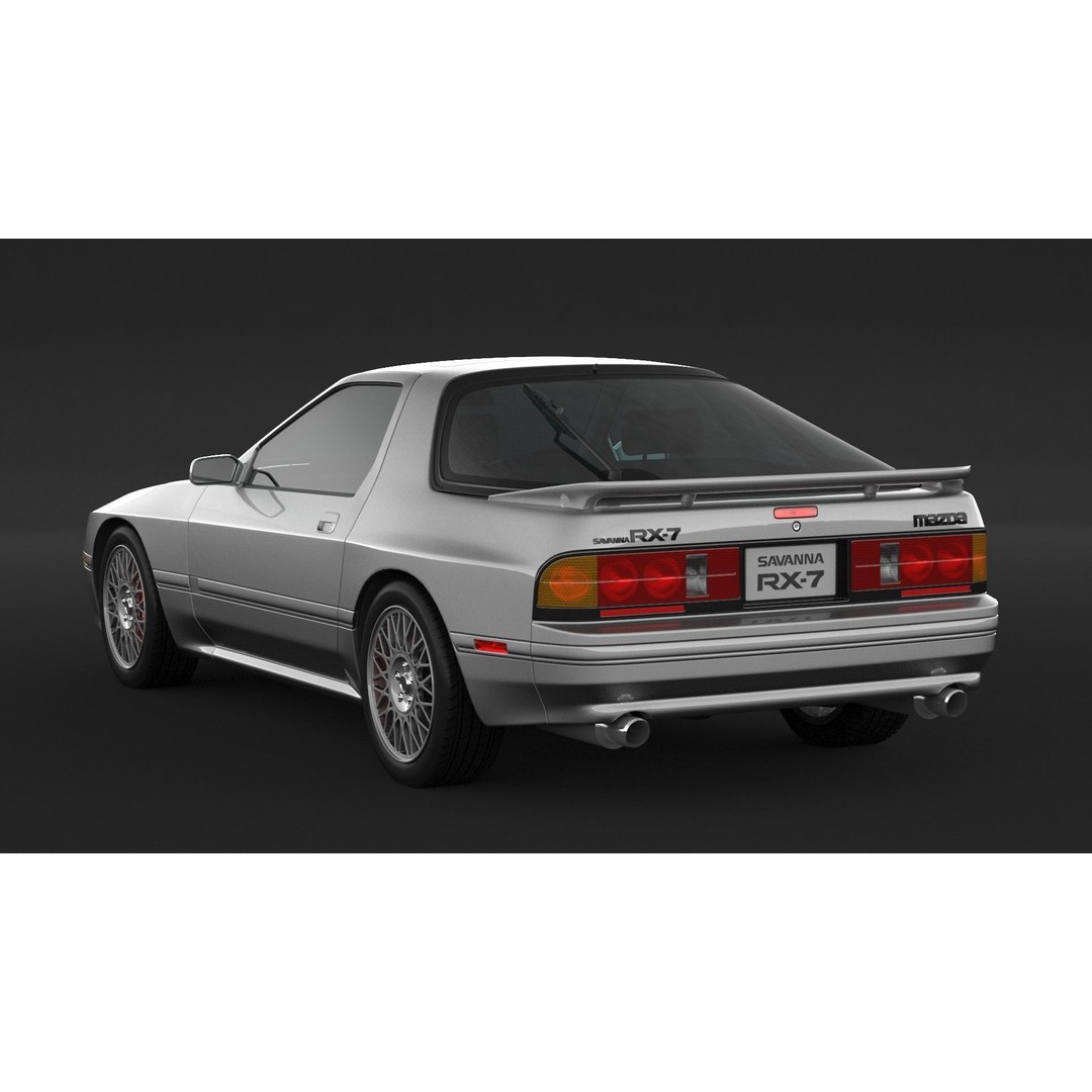 Mazda RX-7 FC3S S5 3D Model – High Poly Game Asset, FBX, OBJ - View 7