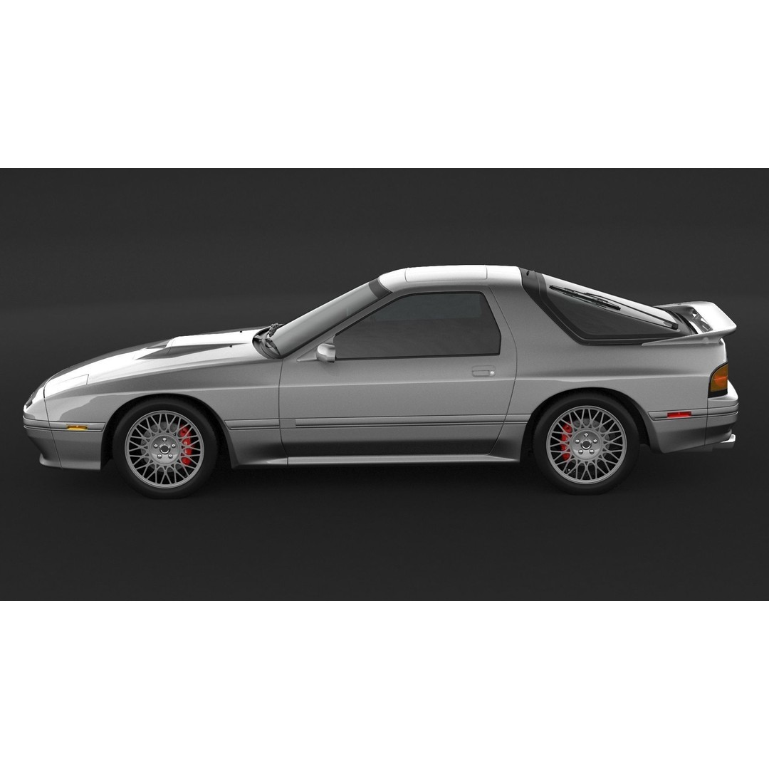 Mazda RX-7 FC3S S5 3D Model – High Poly Game Asset, FBX, OBJ - View 8