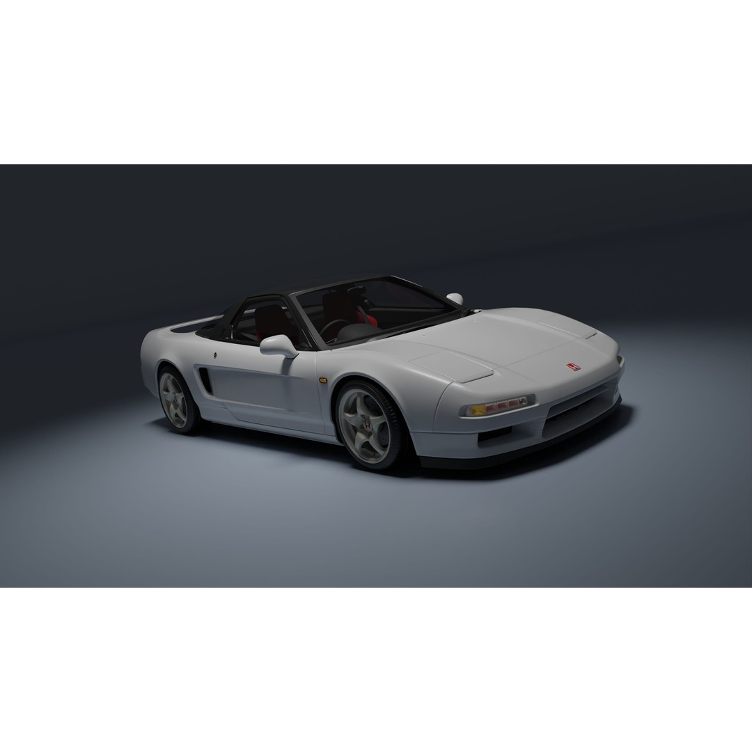Honda NSX-R 3D Model – Low Poly Game Asset, FBX, PBR Textures - View 11