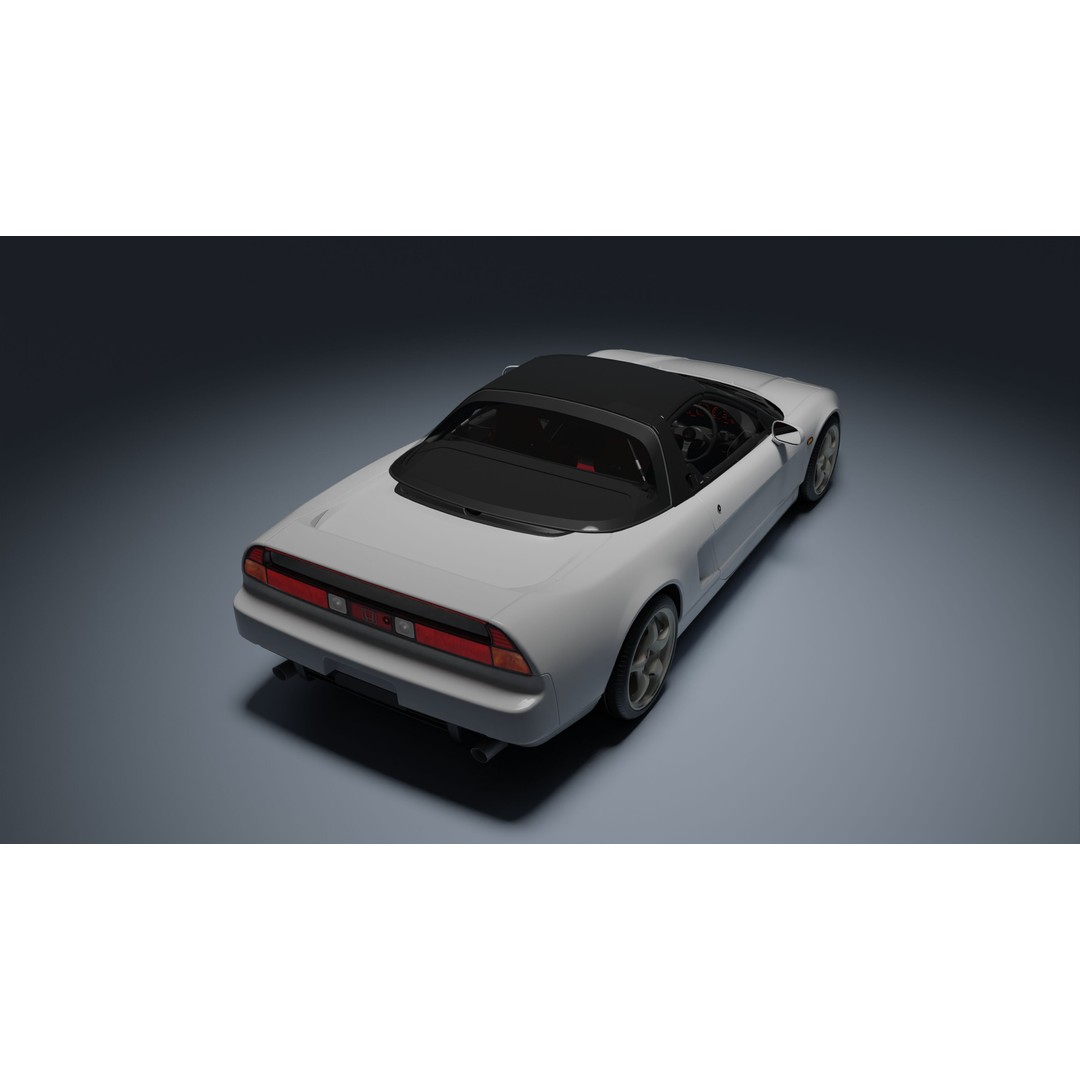 Honda NSX-R 3D Model – Low Poly Game Asset, FBX, PBR Textures - View 17
