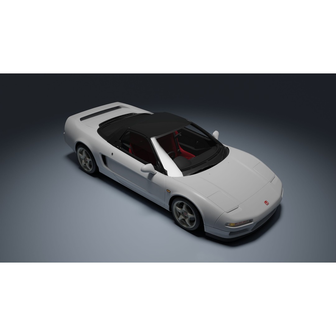 Honda NSX-R 3D Model – Low Poly Game Asset, FBX, PBR Textures - View 19