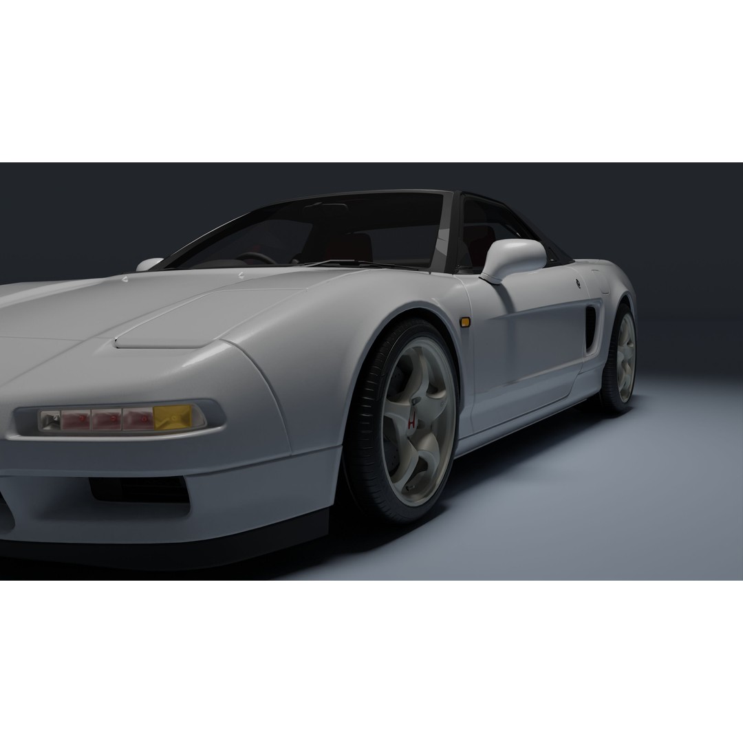 Honda NSX-R 3D Model – Low Poly Game Asset, FBX, PBR Textures - View 22
