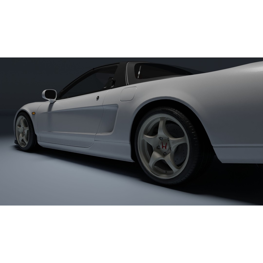 Honda NSX-R 3D Model – Low Poly Game Asset, FBX, PBR Textures - View 23