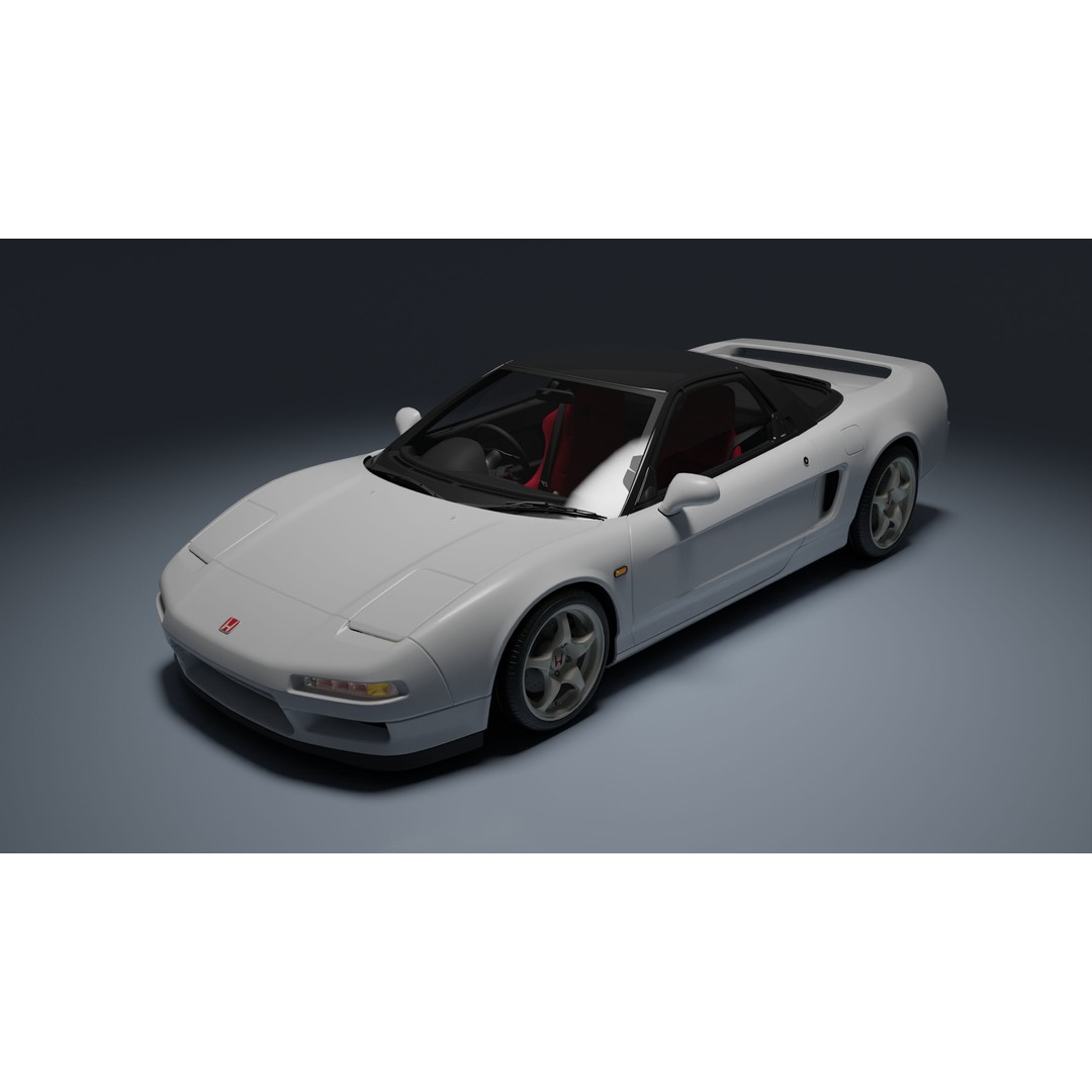 Honda NSX-R 3D Model – Low Poly Game Asset, FBX, PBR Textures - View 7