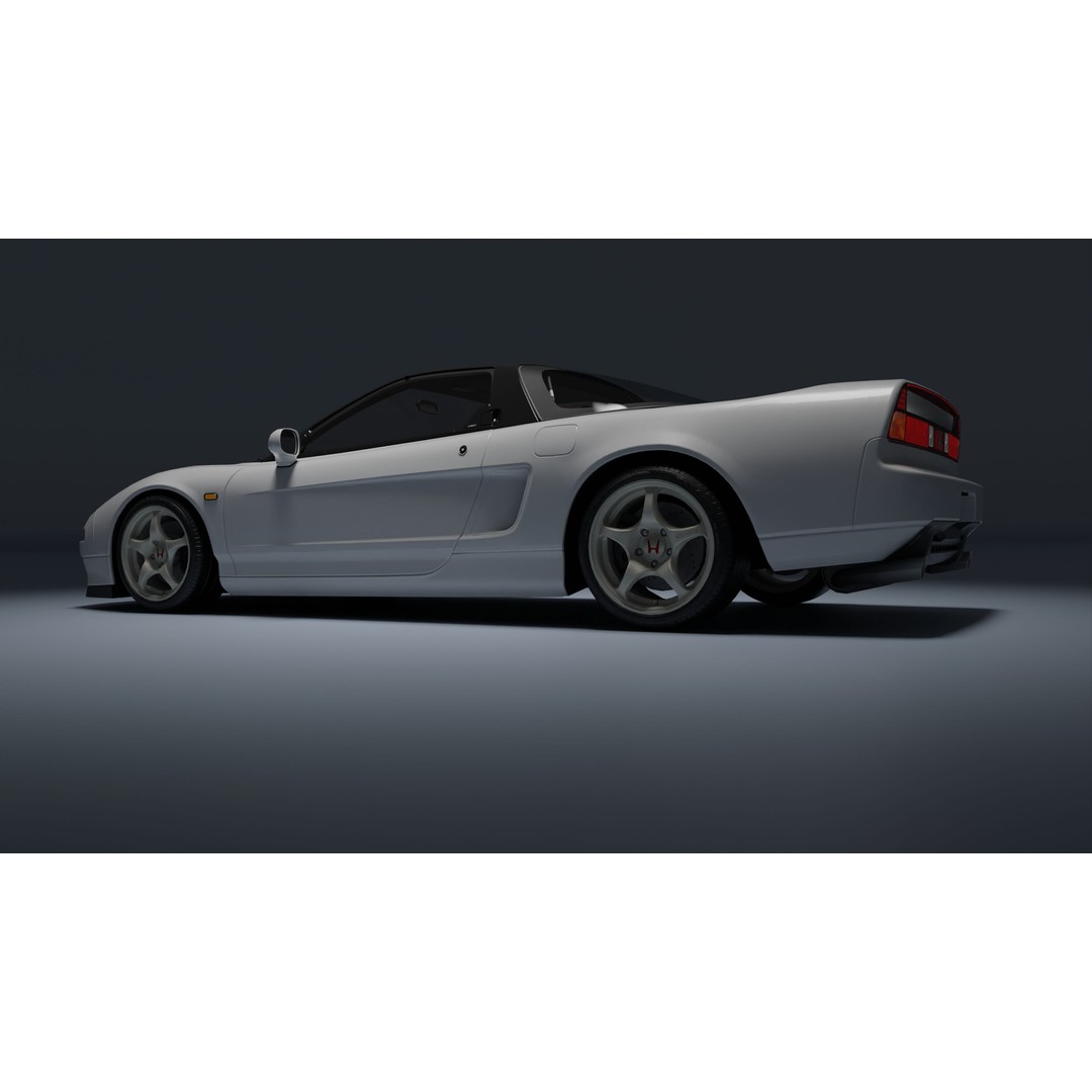 Honda NSX-R 3D Model – Low Poly Game Asset, FBX, PBR Textures - View 9