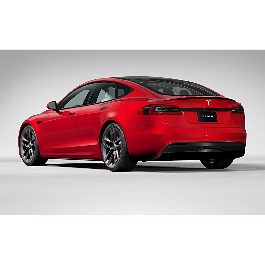 2021 Tesla Model S Plaid 3D Model – High Poly Game-Ready Asset, FBX, OBJ - View 3