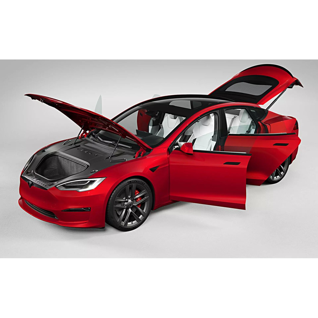 2021 Tesla Model S Plaid 3D Model – High Poly Game-Ready Asset, FBX, OBJ - View 4