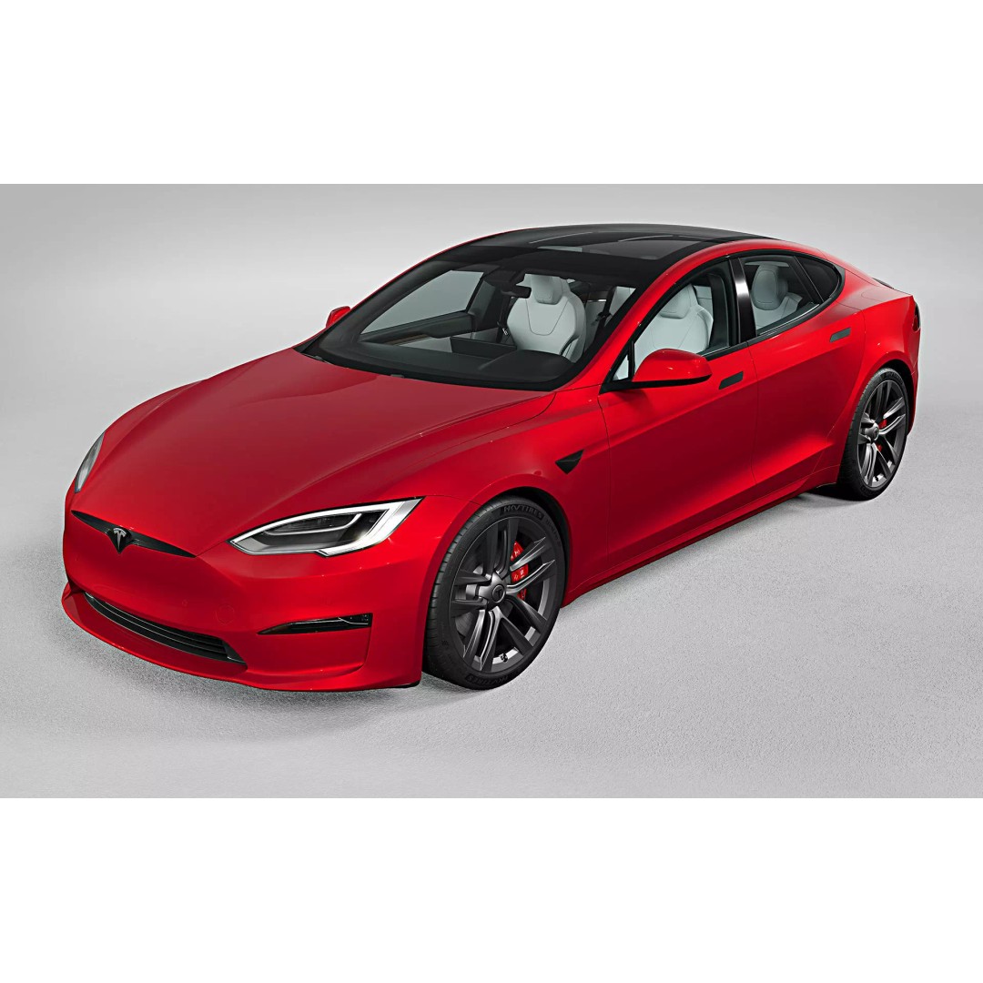 2021 Tesla Model S Plaid 3D Model – High Poly Game-Ready Asset, FBX, OBJ - View 8