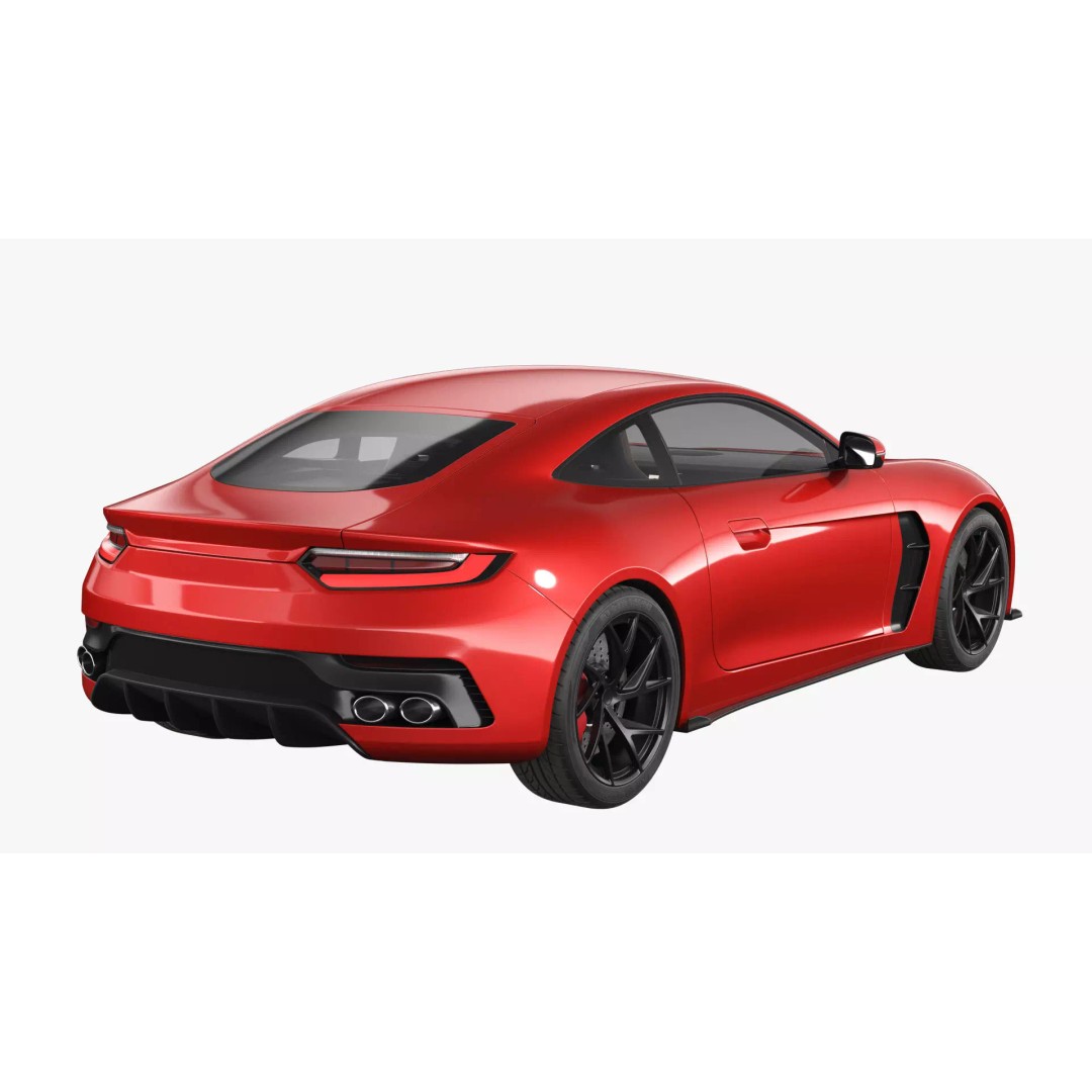 Generic Sports Car 3D Model – High Poly Subdivision Ready, FBX, Blender - View 11