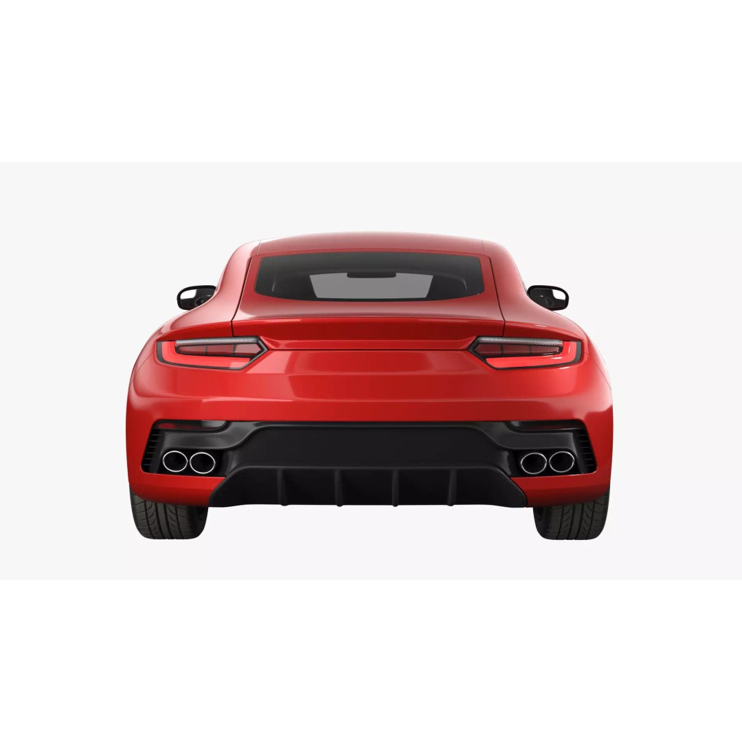 Generic Sports Car 3D Model – High Poly Subdivision Ready, FBX, Blender - View 13
