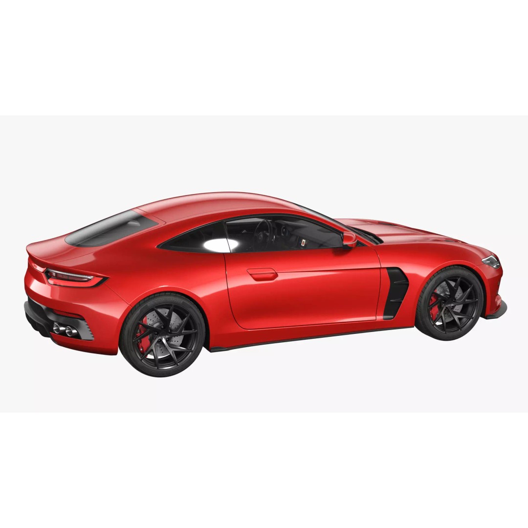 Generic Sports Car 3D Model – High Poly Subdivision Ready, FBX, Blender - View 14