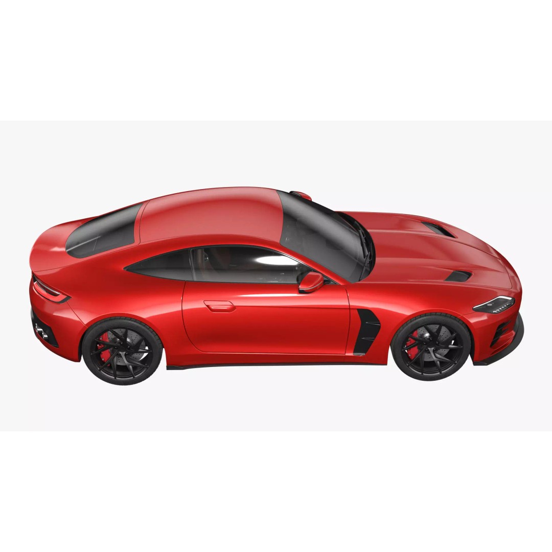 Generic Sports Car 3D Model – High Poly Subdivision Ready, FBX, Blender - View 15