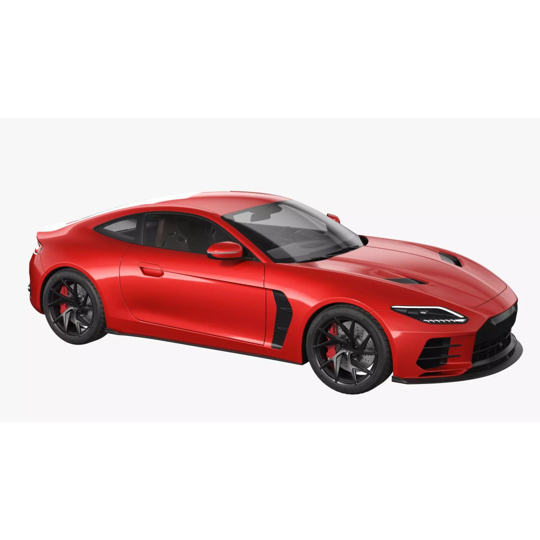 Generic Sports Car 3D Model – High Poly Subdivision Ready, FBX, Blender - View 16
