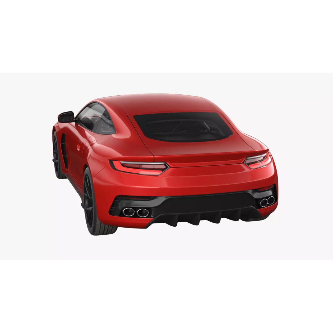 Generic Sports Car 3D Model – High Poly Subdivision Ready, FBX, Blender - View 18