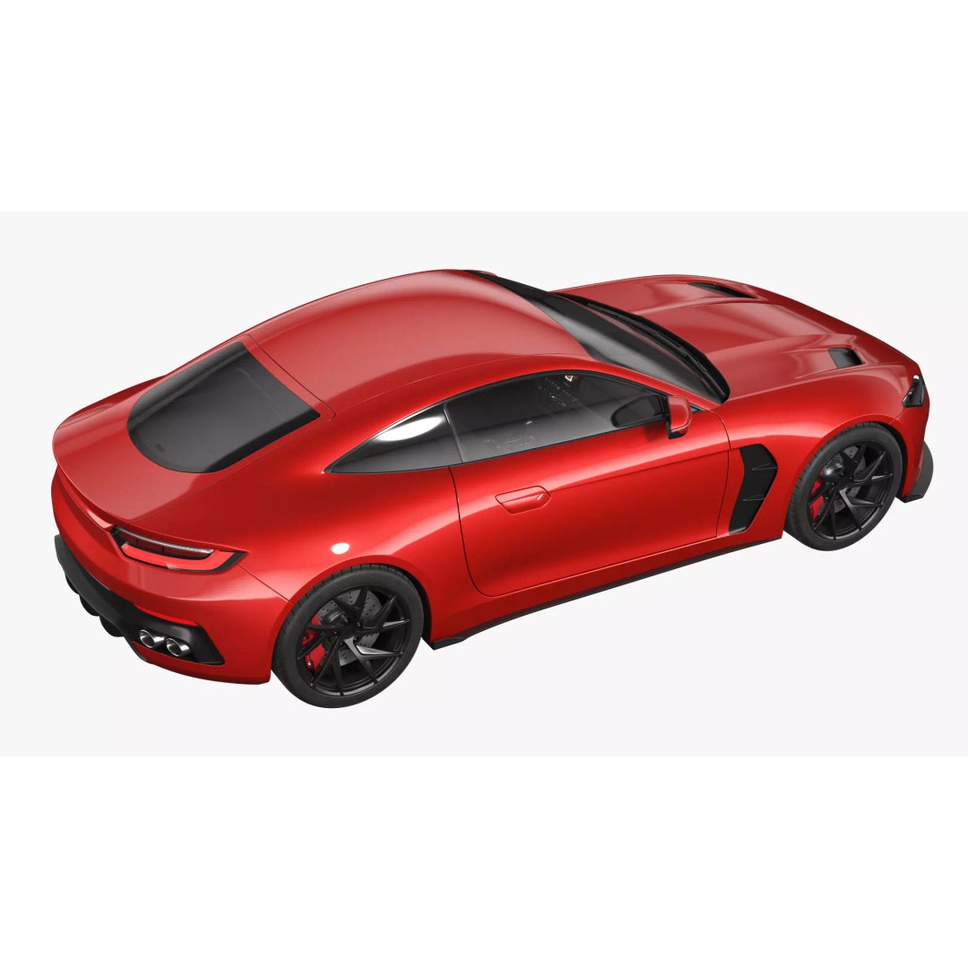 Generic Sports Car 3D Model – High Poly Subdivision Ready, FBX, Blender - View 19