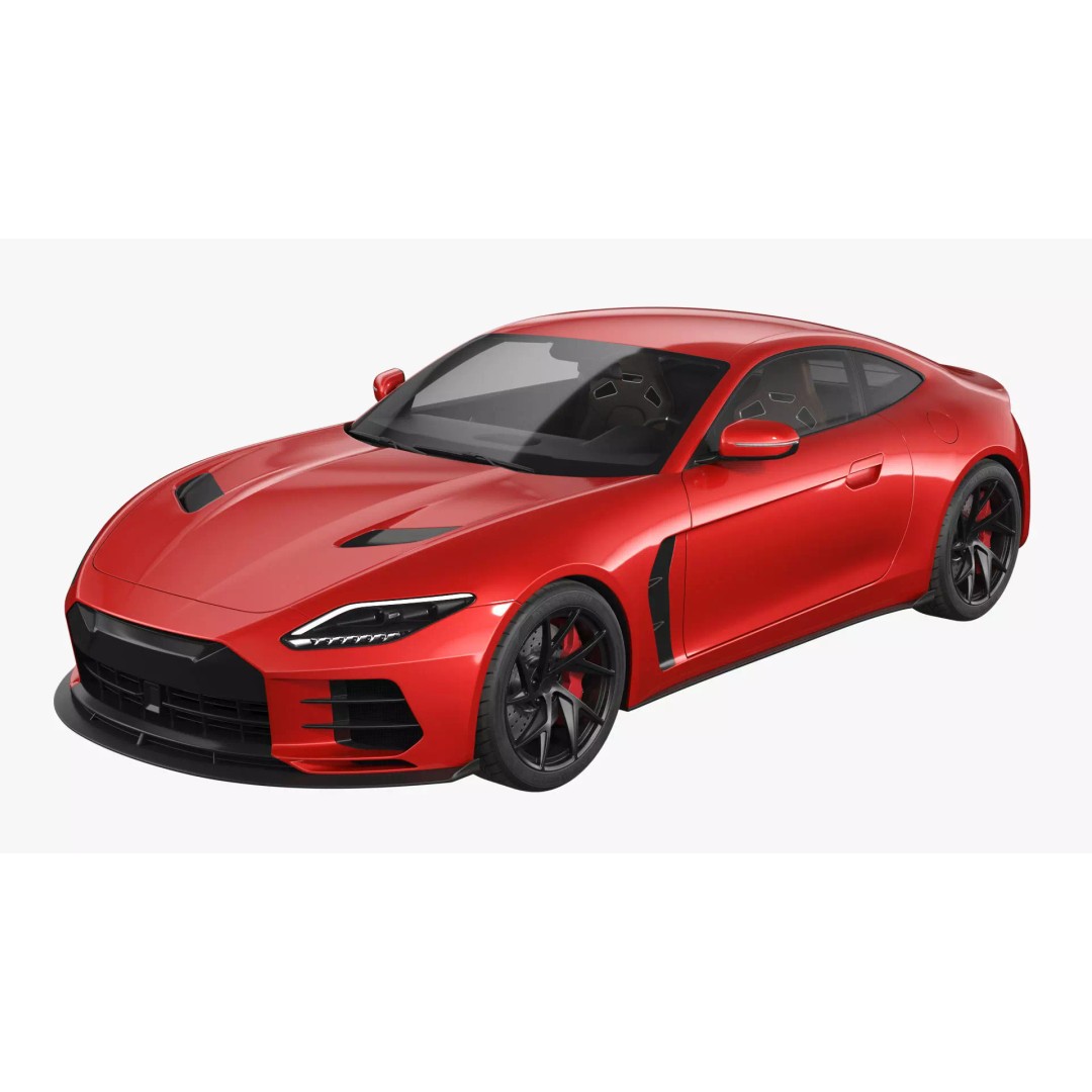 Generic Sports Car 3D Model – High Poly Subdivision Ready, FBX, Blender - View 2