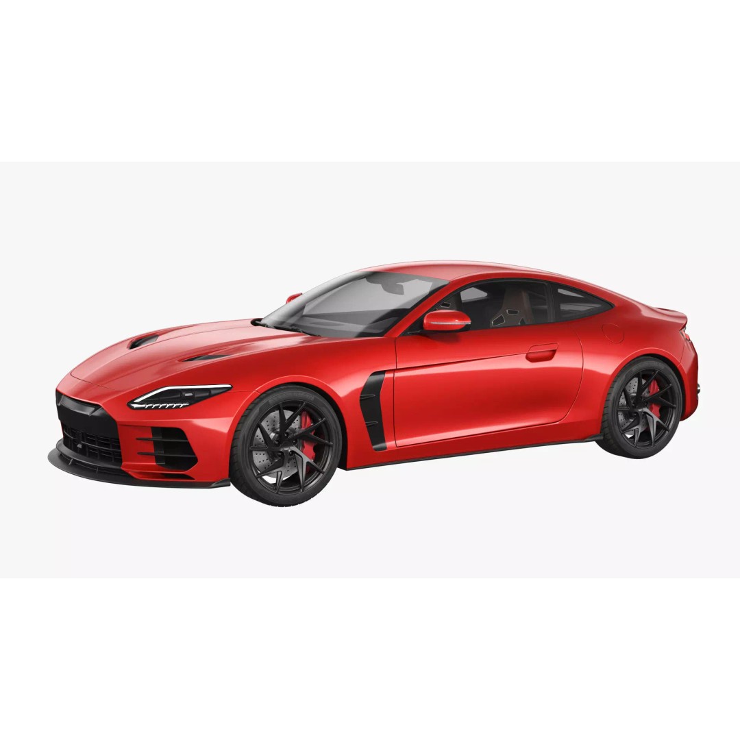Generic Sports Car 3D Model – High Poly Subdivision Ready, FBX, Blender - View 4