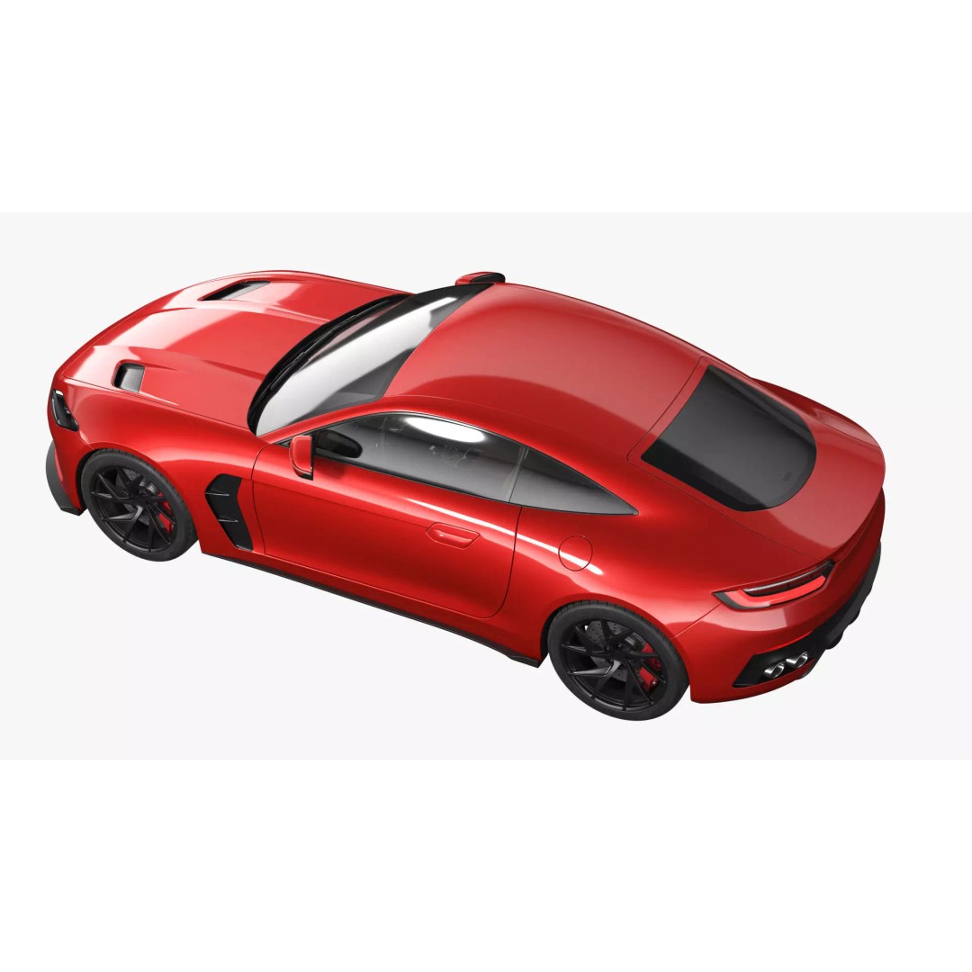 Generic Sports Car 3D Model – High Poly Subdivision Ready, FBX, Blender - View 7