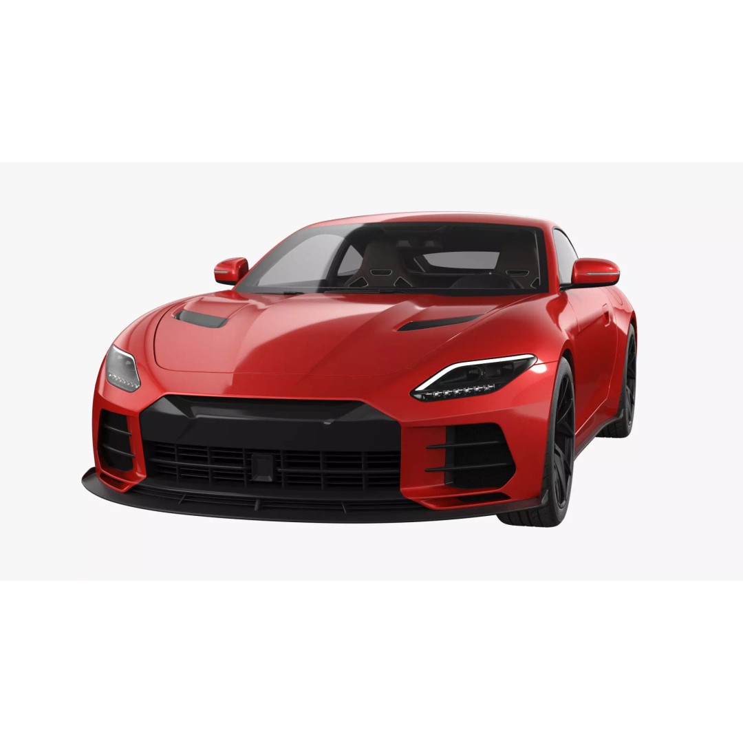 Generic Sports Car 3D Model – High Poly Subdivision Ready, FBX, Blender - View 9