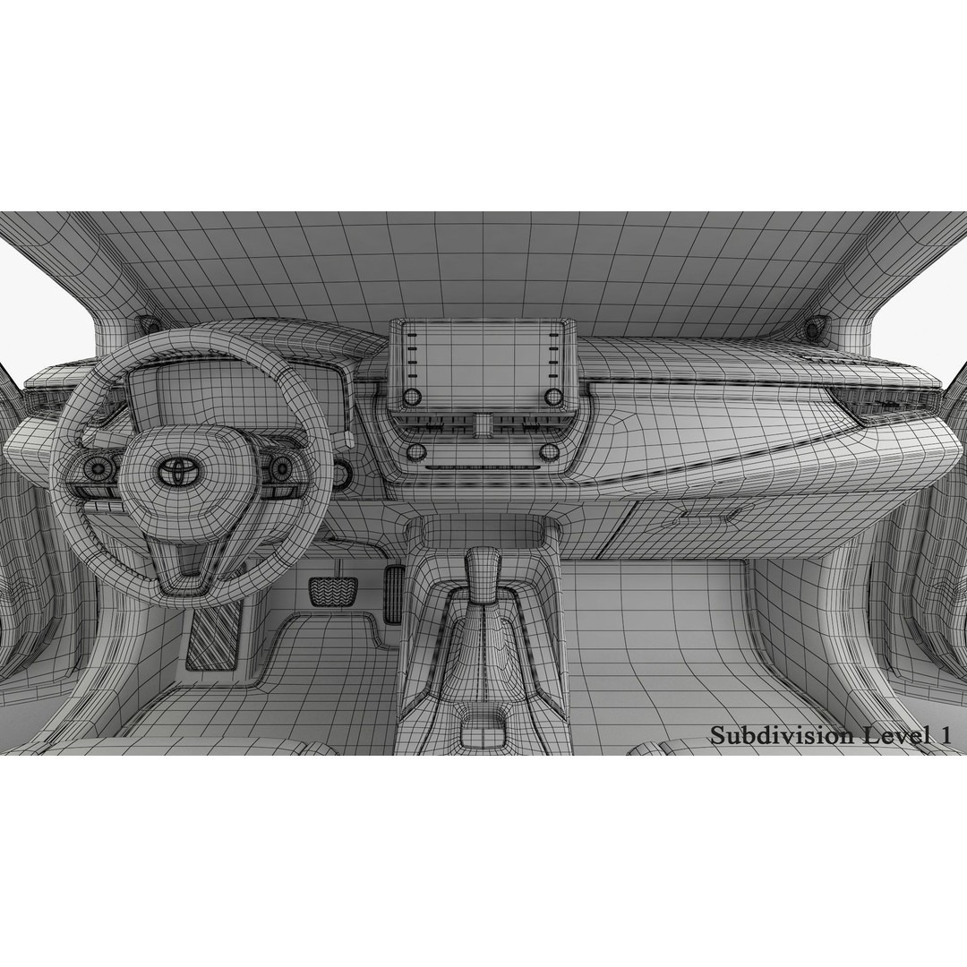 Toyota Corolla Hatchback 2023 3D Model – High Poly Compact Car, FBX, OBJ