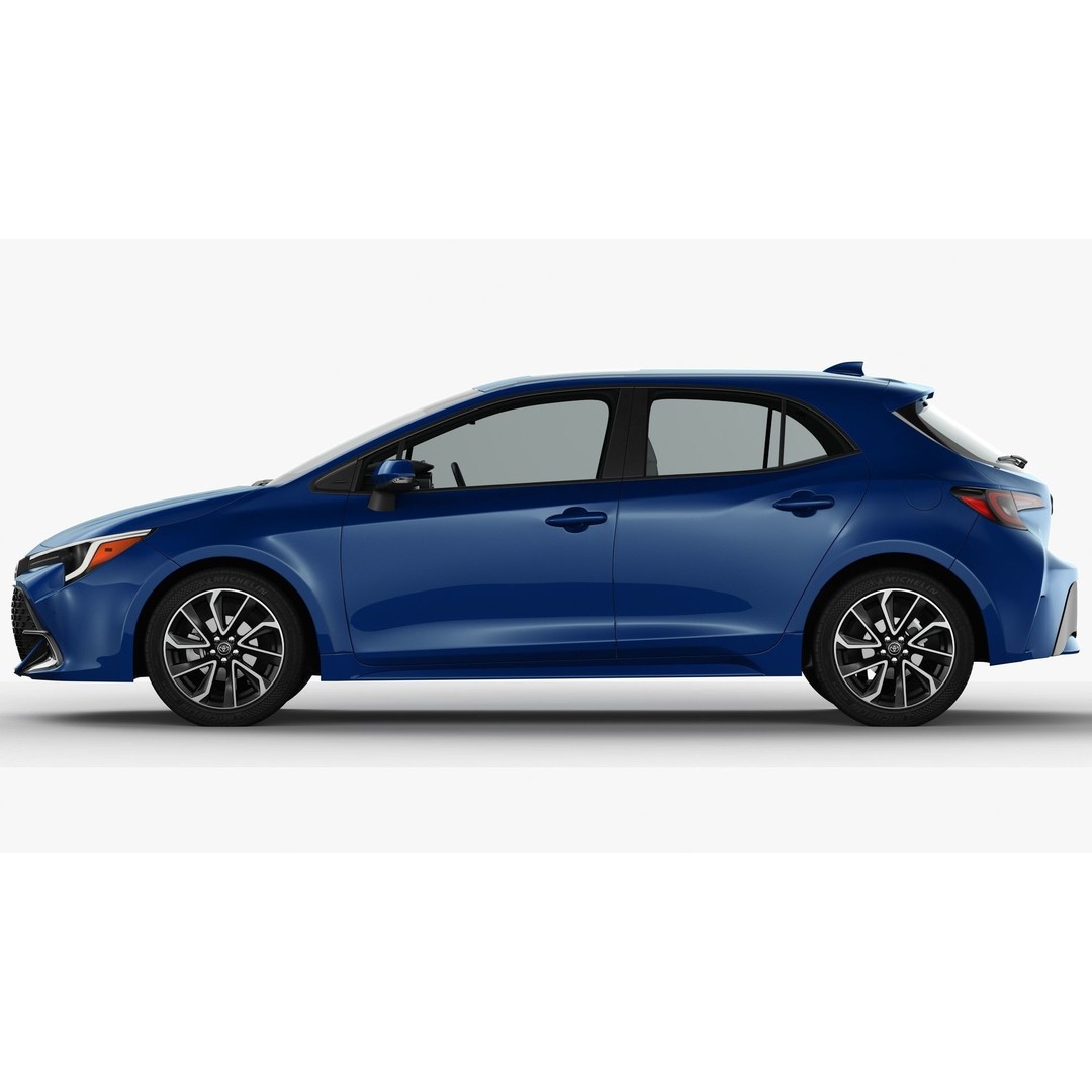Toyota Corolla Hatchback 2023 3D Model – High Poly Compact Car, FBX, OBJ - View 12