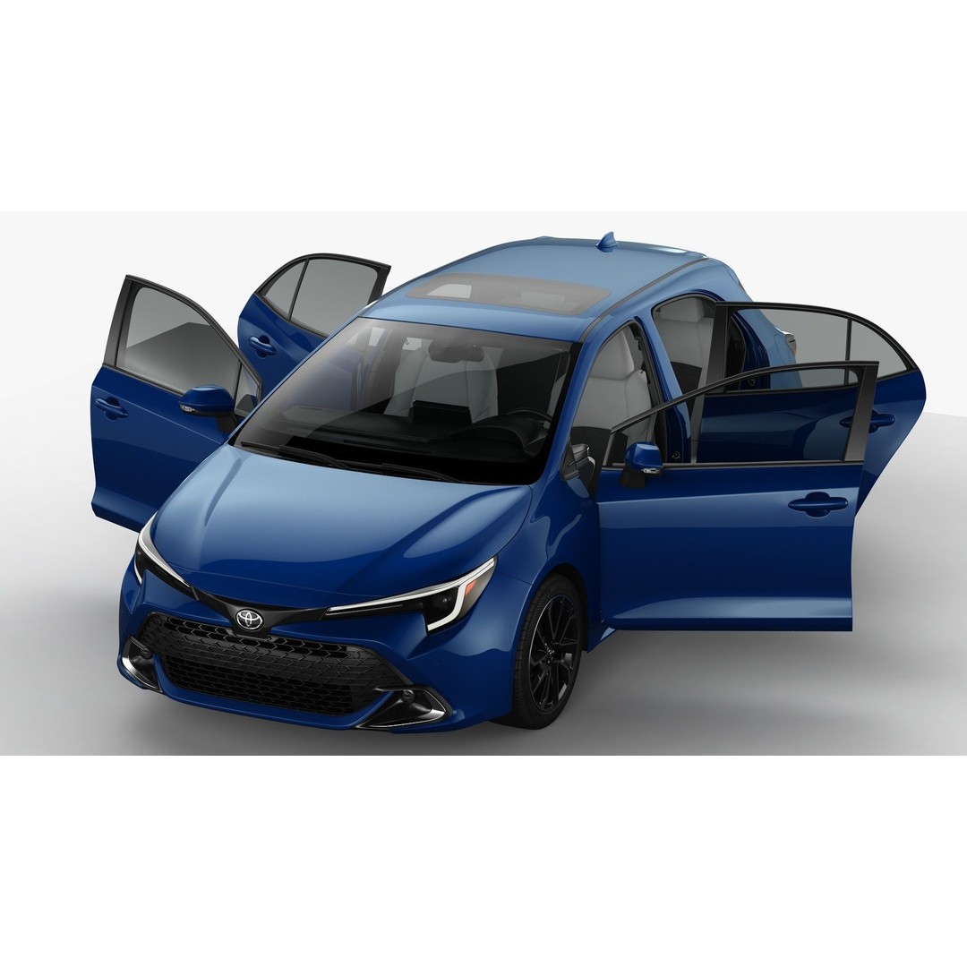 Toyota Corolla Hatchback 2023 3D Model – High Poly Compact Car, FBX, OBJ - View 13