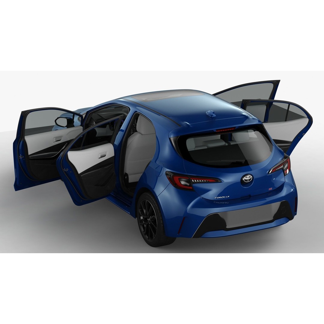 Toyota Corolla Hatchback 2023 3D Model – High Poly Compact Car, FBX, OBJ - View 14