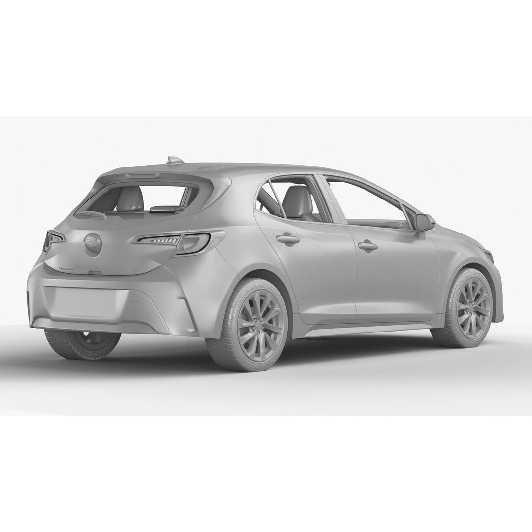 Toyota Corolla Hatchback 2023 3D Model – High Poly Compact Car, FBX, OBJ - View 19