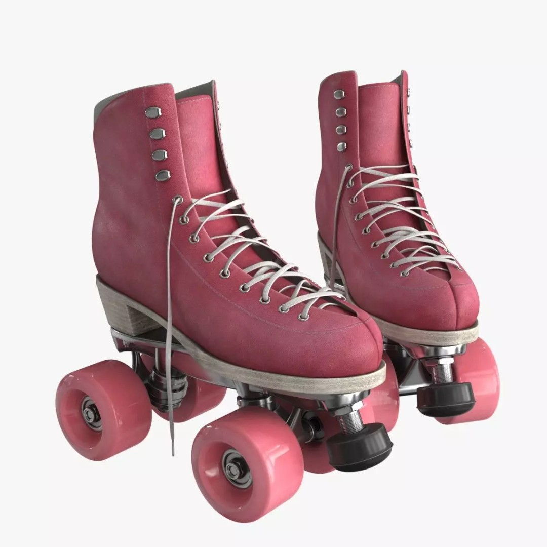 Roller Skates 3D Model – Low Poly PBR Textured Asset, FBX - View 2