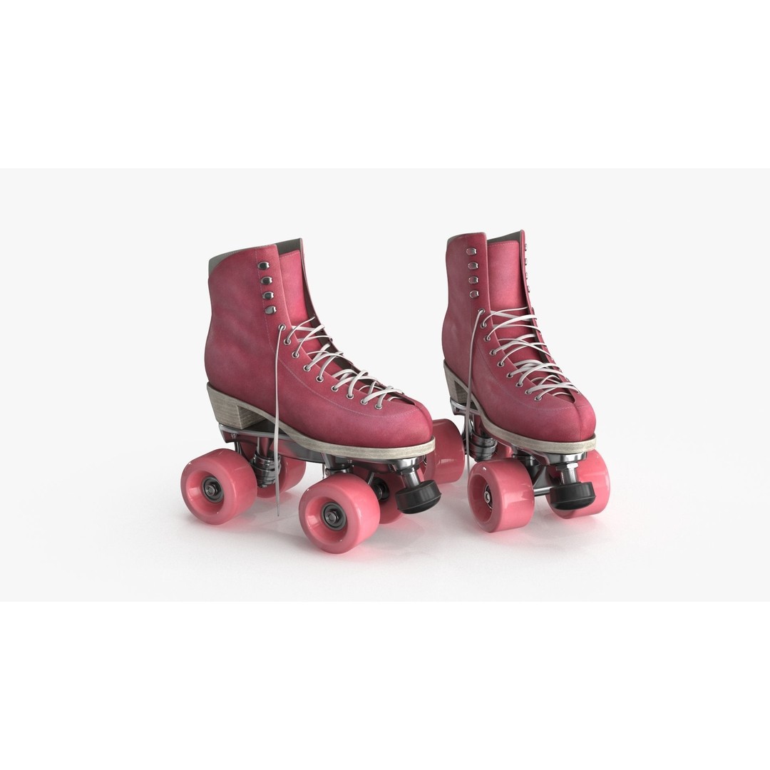 Roller Skates 3D Model – Low Poly PBR Textured Asset, FBX - View 3