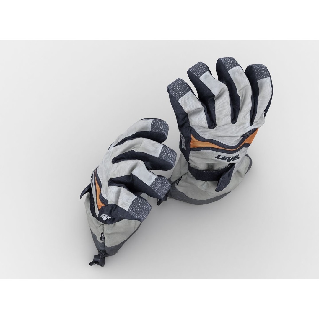 Ski Gloves 3D Model – Realistic Photogrammetry Asset, FBX, OBJ - View 10