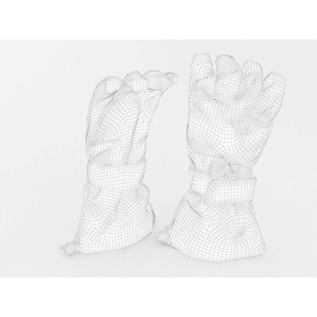 Ski Gloves 3D Model – Realistic Photogrammetry Asset, FBX, OBJ - View 11