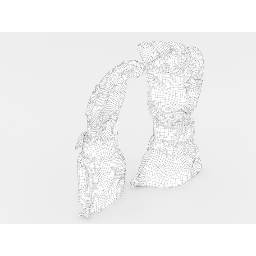 Ski Gloves 3D Model – Realistic Photogrammetry Asset, FBX, OBJ - View 12