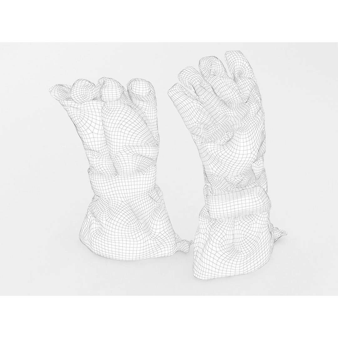 Ski Gloves 3D Model – Realistic Photogrammetry Asset, FBX, OBJ - View 14