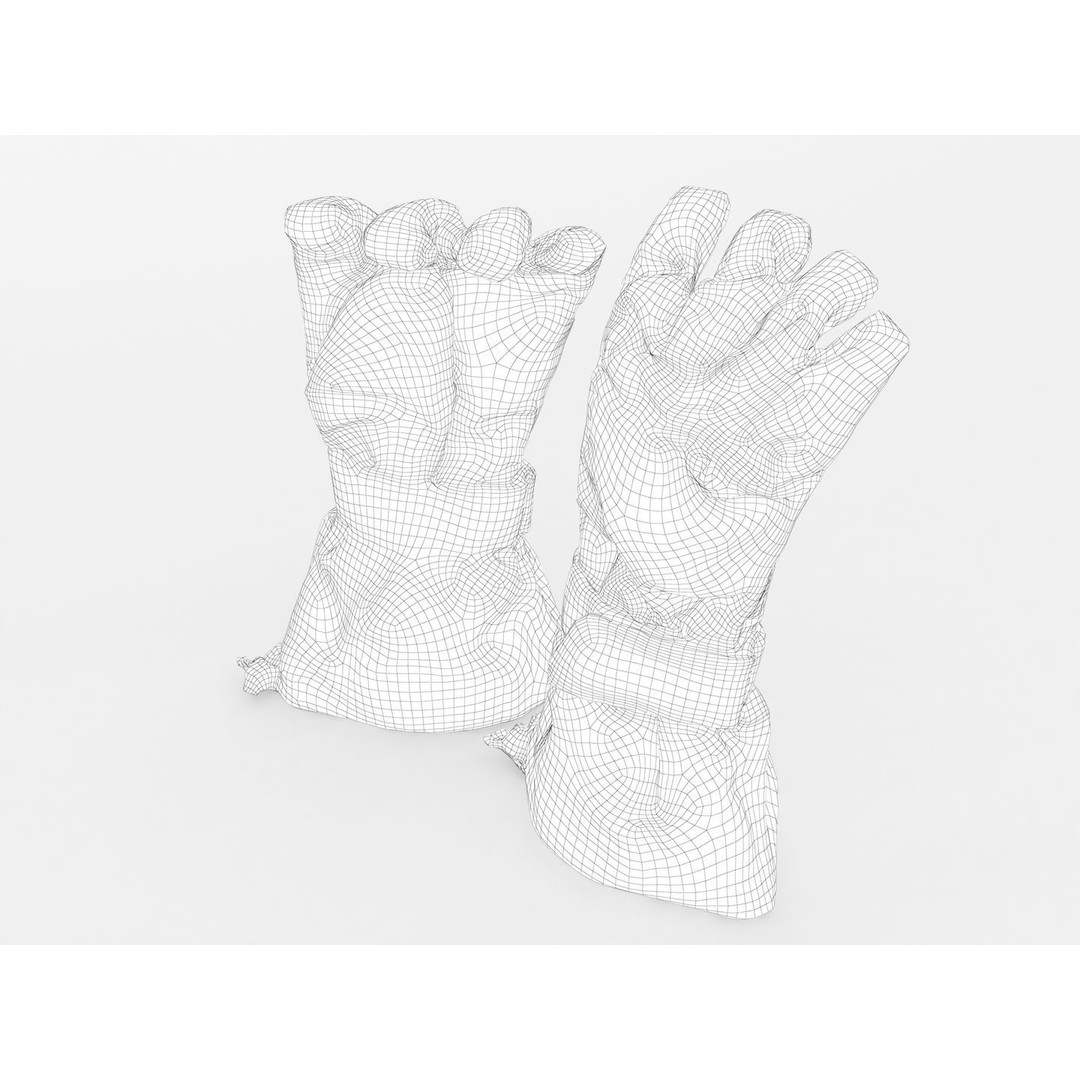 Ski Gloves 3D Model – Realistic Photogrammetry Asset, FBX, OBJ - View 16