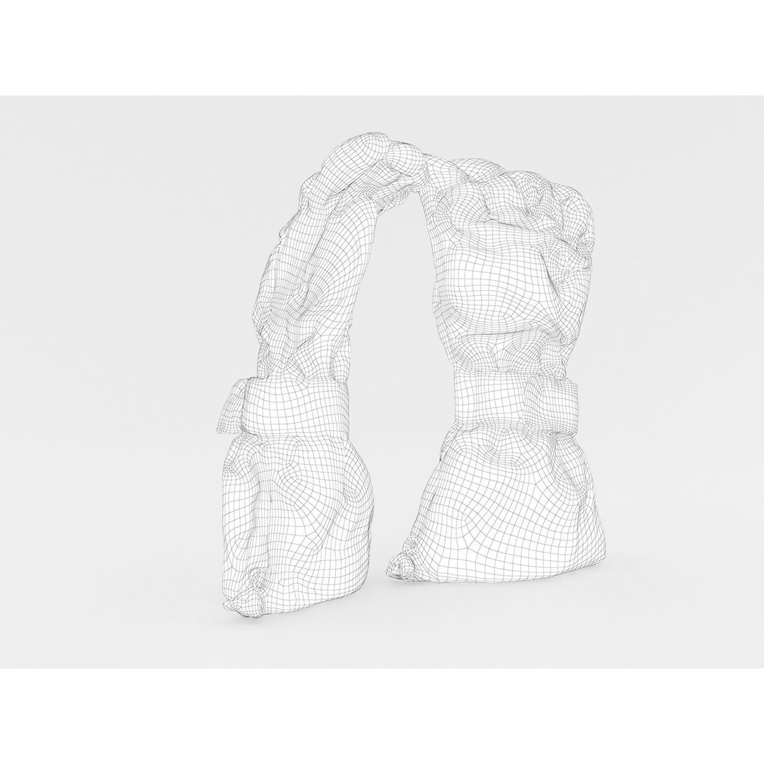 Ski Gloves 3D Model – Realistic Photogrammetry Asset, FBX, OBJ - View 17