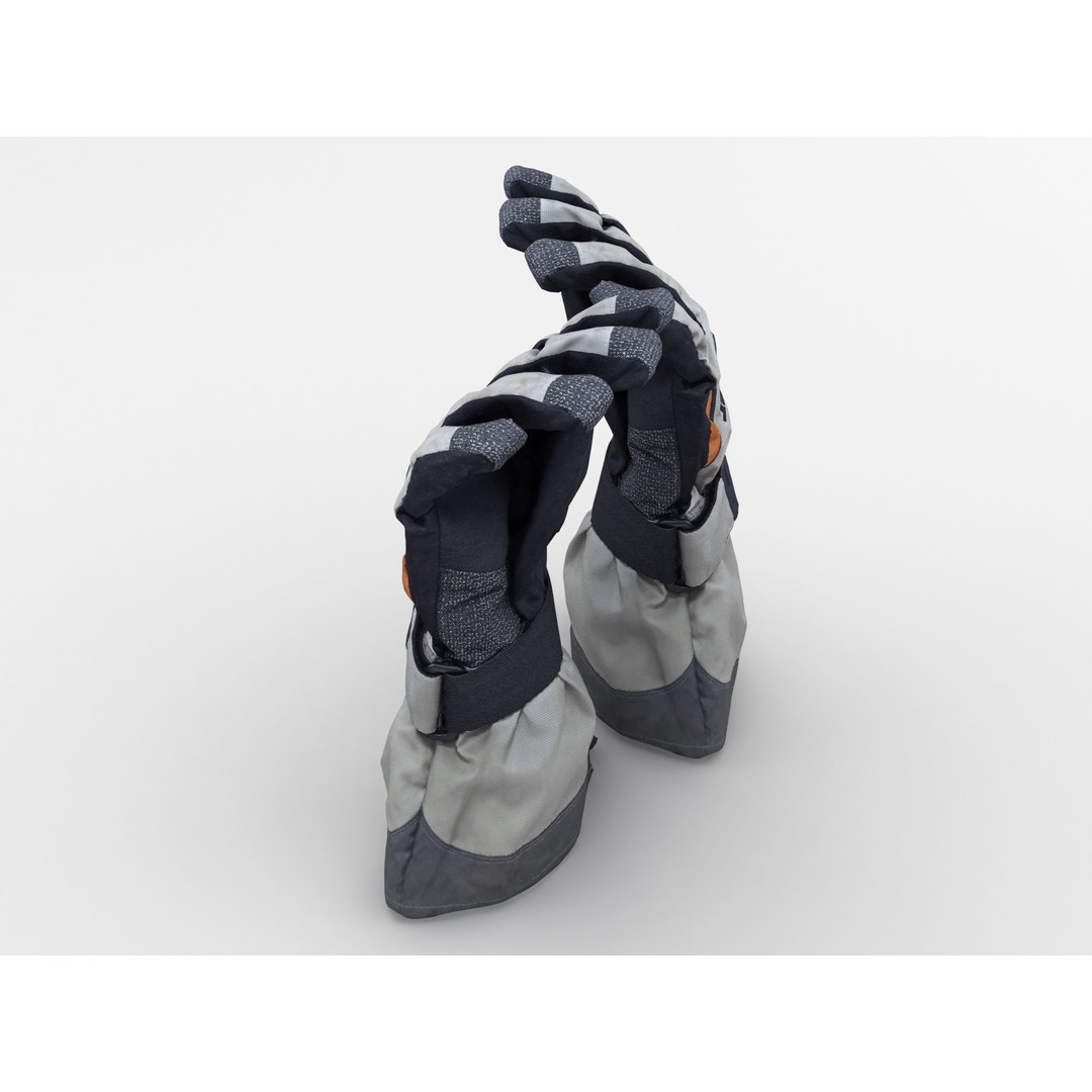 Ski Gloves 3D Model – Realistic Photogrammetry Asset, FBX, OBJ - View 6