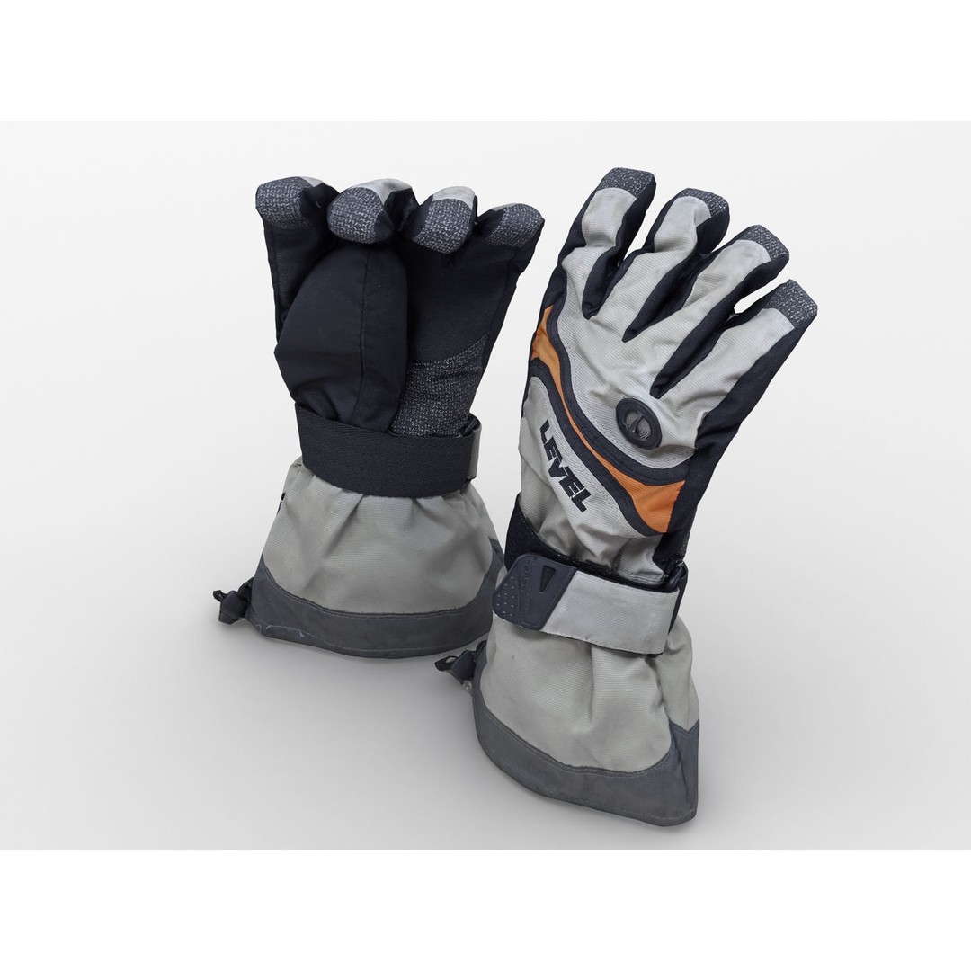 Ski Gloves 3D Model – Realistic Photogrammetry Asset, FBX, OBJ - View 7