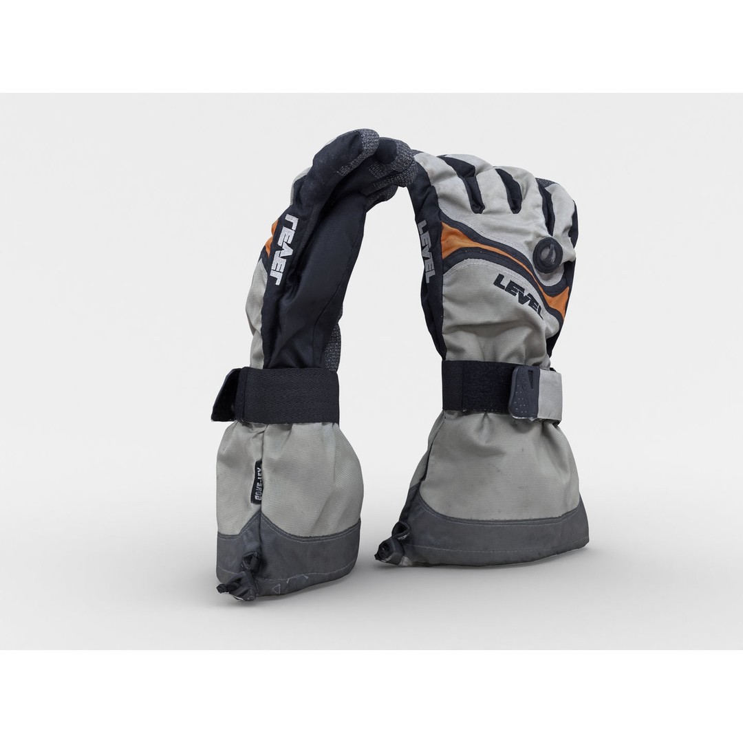 Ski Gloves 3D Model – Realistic Photogrammetry Asset, FBX, OBJ - View 8