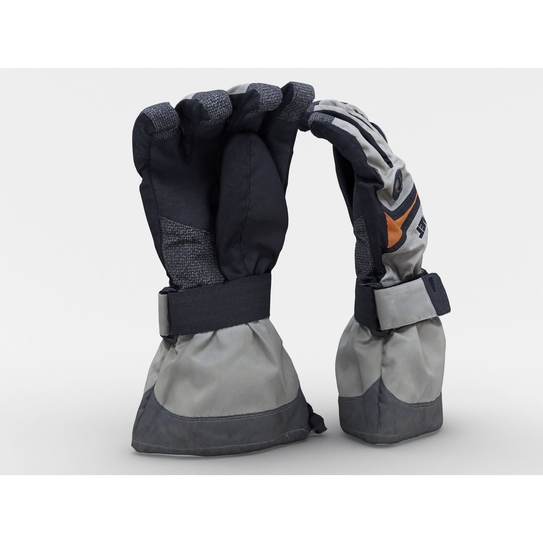 Ski Gloves 3D Model – Realistic Photogrammetry Asset, FBX, OBJ - View 9