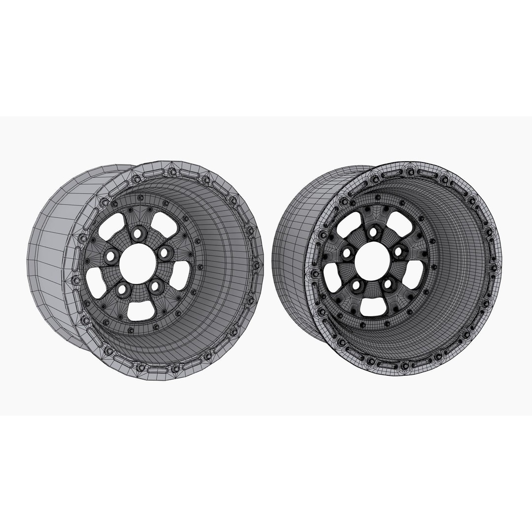 Sander 750 Series Drag Rear Wheel 3D Model – Low Poly Game Ready FBX